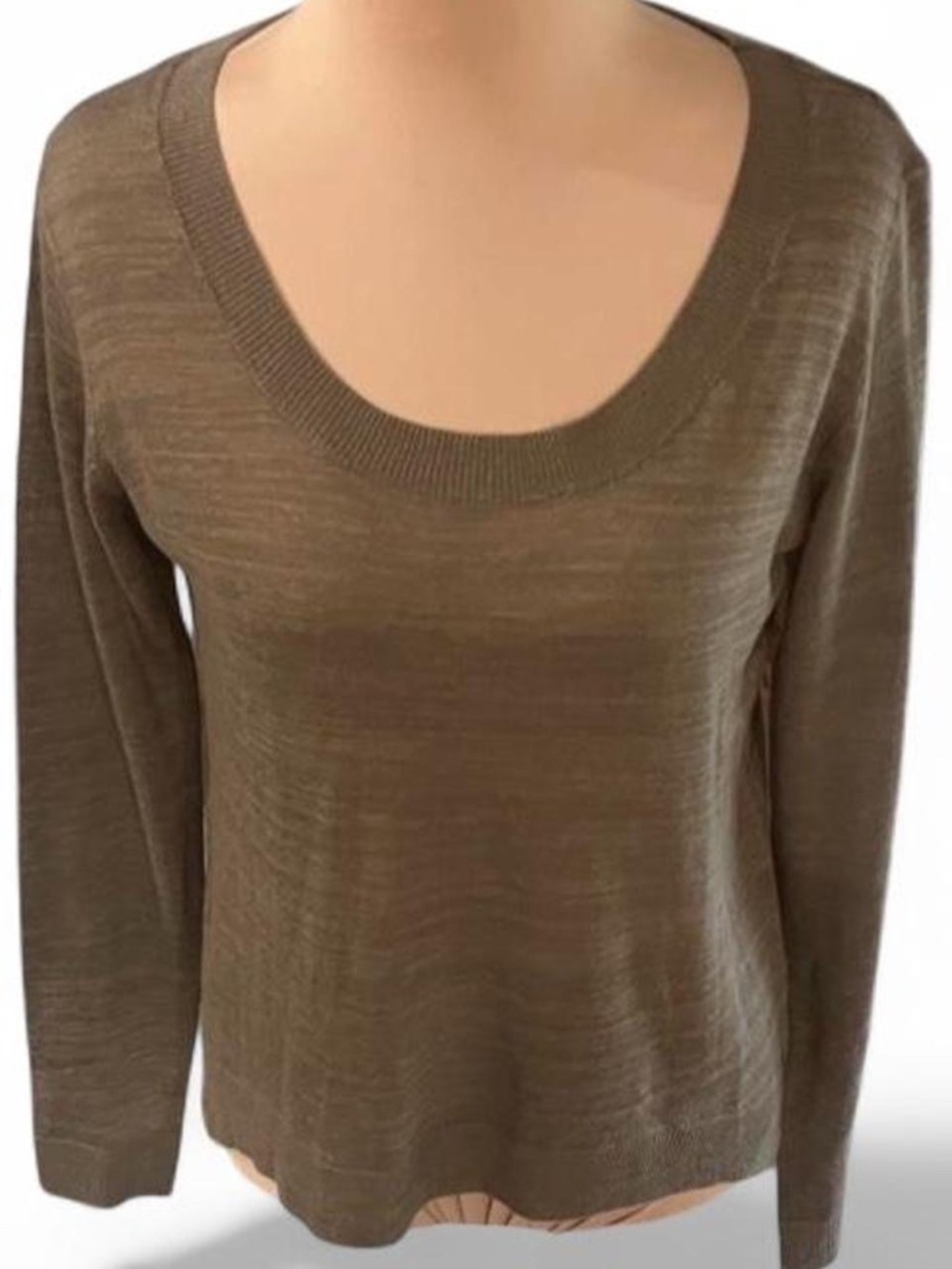 KERISMA Women's Small Olive Taupe Lightweight Knit Sweater